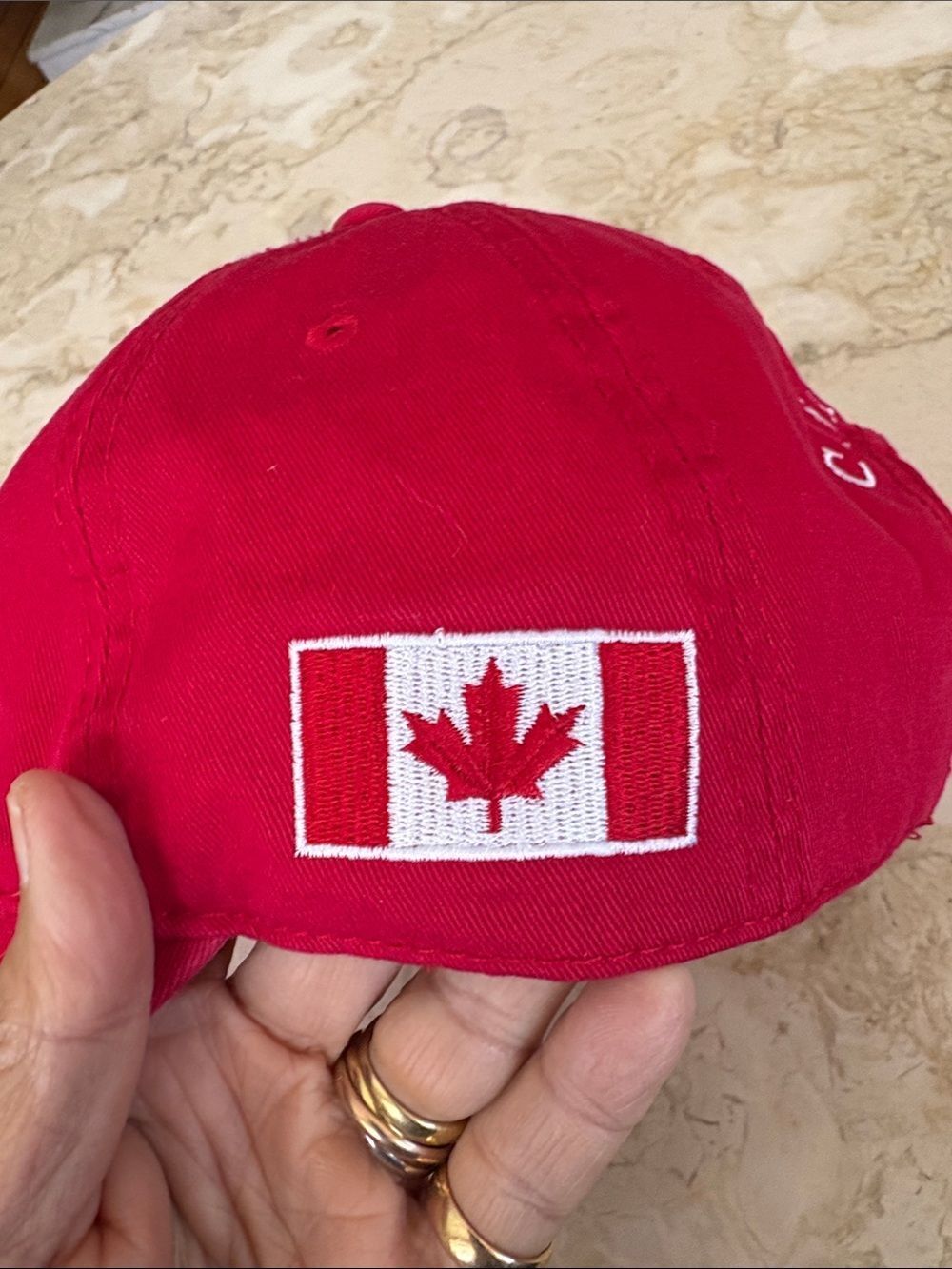 NWOT “Canada’s Not For Sale” Otto Dad Relaxed Fit Baseball Hat Red Adjustable - Picture 8 of 11